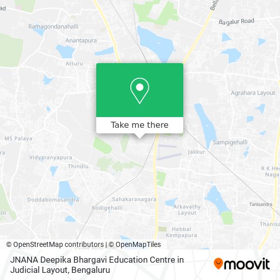 JNANA Deepika Bhargavi Education Centre in Judicial Layout map