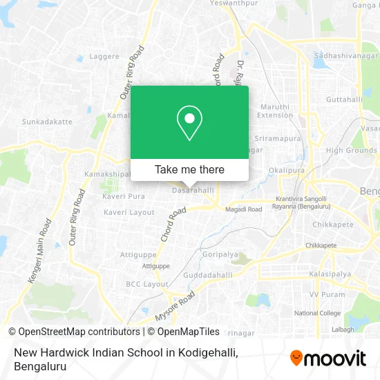 New Hardwick Indian School in Kodigehalli map