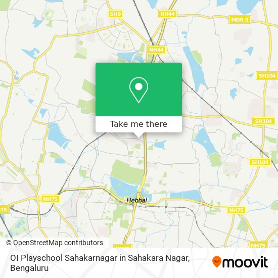 OI Playschool Sahakarnagar in Sahakara Nagar map