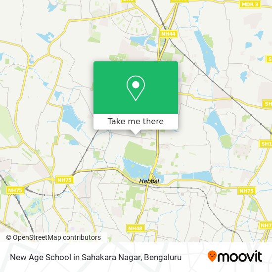 New Age School in Sahakara Nagar map