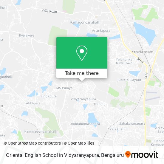 Oriental English School in Vidyaranyapura map