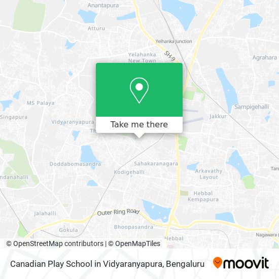 Canadian Play School in Vidyaranyapura map