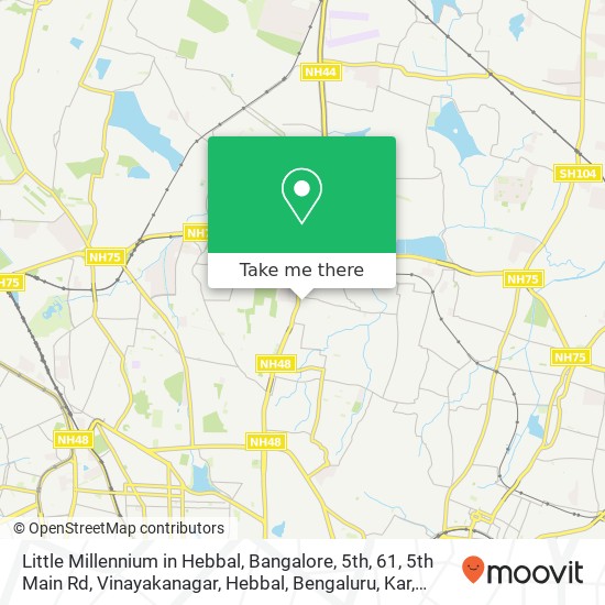 Little Millennium in Hebbal, Bangalore, 5th, 61, 5th Main Rd, Vinayakanagar, Hebbal, Bengaluru, Kar map