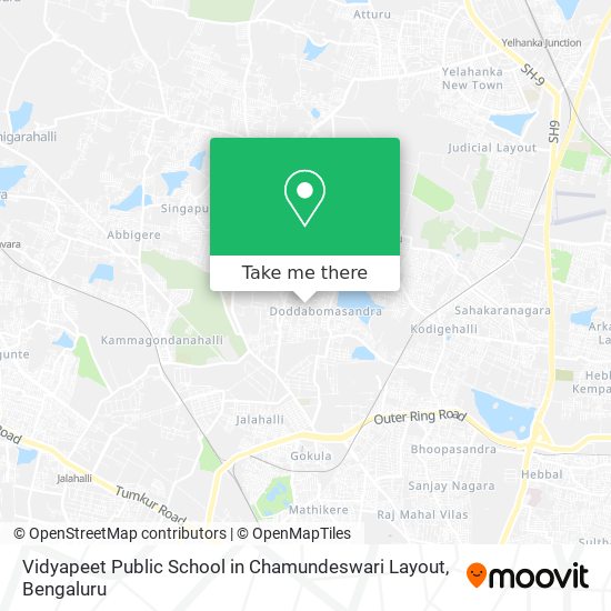 Vidyapeet Public School in Chamundeswari Layout map