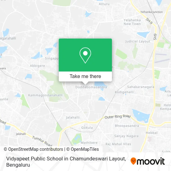 Vidyapeet Public School in Chamundeswari Layout map