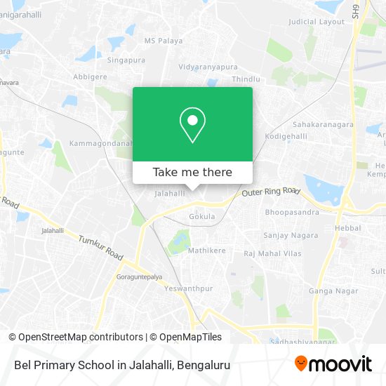 Bel Primary School in Jalahalli map