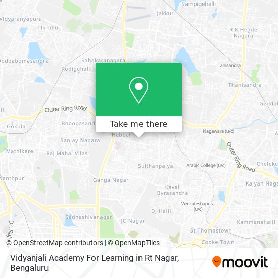 Vidyanjali Academy For Learning in Rt Nagar map