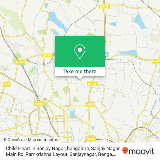 Child Heart in Sanjay Nagar, bangalore, Sanjay Nagar Main Rd, Ramkrishna Layout, Sanjaynagar, Benga map