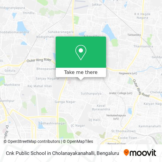 Cnk Public School in Cholanayakanahalli map