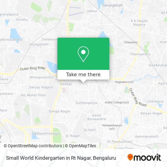 Small World Kindergarten in Rt Nagar map
