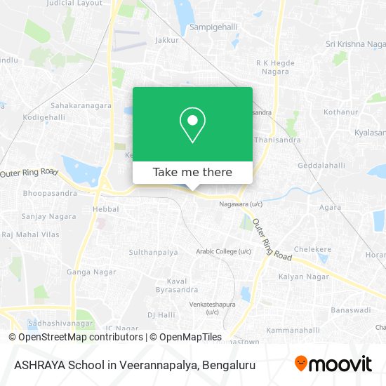 ASHRAYA School in Veerannapalya map