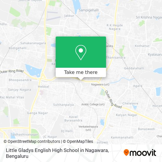 Little Gladys English High School in Nagawara map