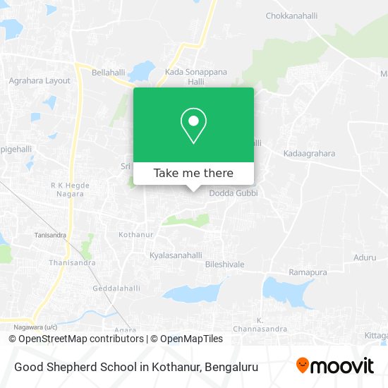 Good Shepherd School in Kothanur map
