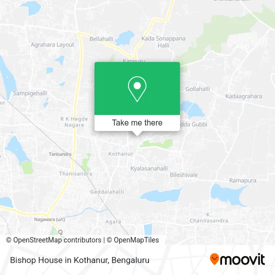 Bishop House in Kothanur map