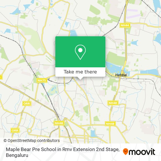 Maple Bear Pre School in Rmv Extension 2nd Stage map