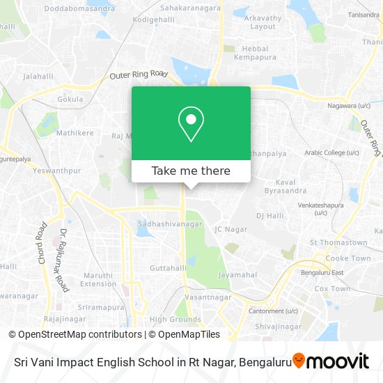 Sri Vani Impact English School in Rt Nagar map