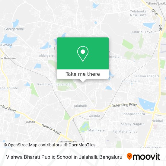 Vishwa Bharati Public School in Jalahalli map
