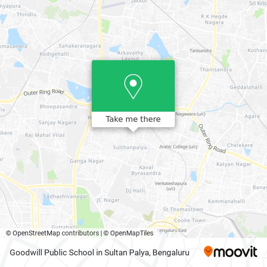 Goodwill Public School in Sultan Palya map