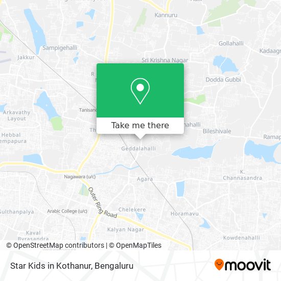 Star Kids in Kothanur map