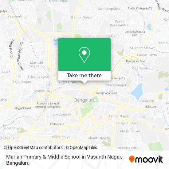 Marian Primary & Middle School in Vasanth Nagar map