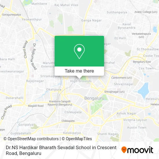 Dr.NS Hardikar Bharath Sevadal School in Crescent Road map