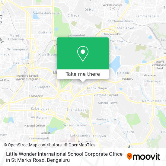 Little Wonder International School Corporate Office in St Marks Road map