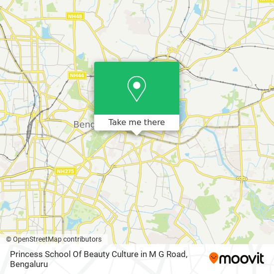 Princess School Of Beauty Culture in M G Road map