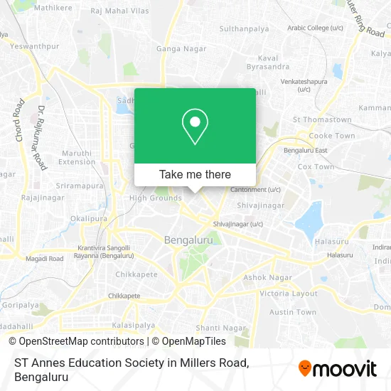 ST Annes Education Society in Millers Road map