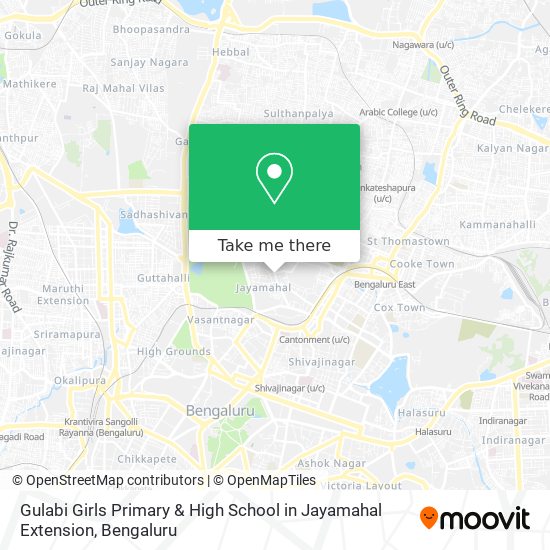 Gulabi Girls Primary & High School in Jayamahal Extension map
