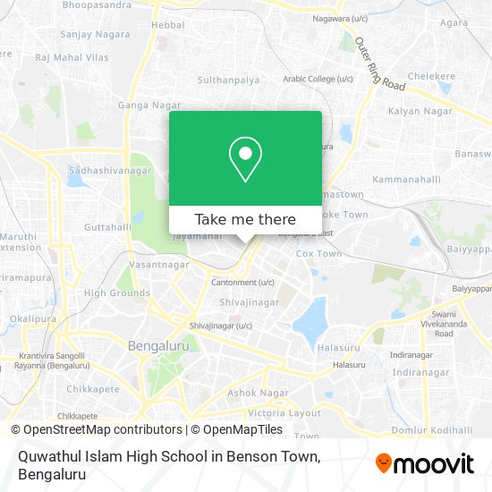 Quwathul Islam High School in Benson Town map