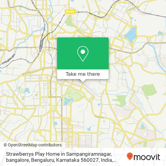 Strawberrys Play Home in Sampangiramnagar, bangalore, Bengaluru, Karnataka 560027, India map