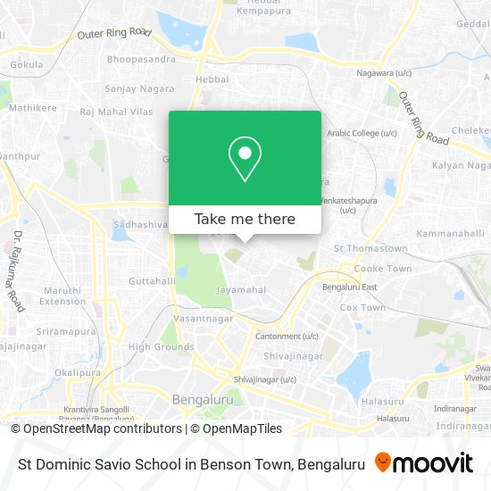 St Dominic Savio School in Benson Town map