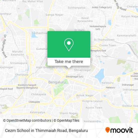 Cezm School in Thimmaiah Road map