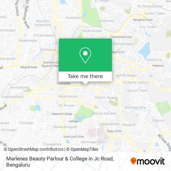 Marlenes Beauty Parlour & College in Jc Road map