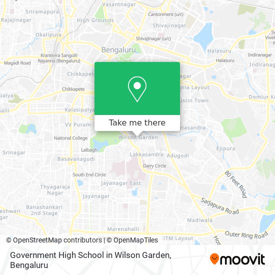 Government High School in Wilson Garden map