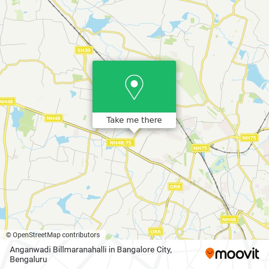 Anganwadi Billmaranahalli in Bangalore City map
