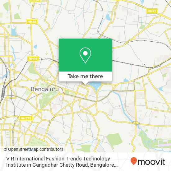 V R International Fashion Trends Technology Institute in Gangadhar Chetty Road, Bangalore, Nanjappa map
