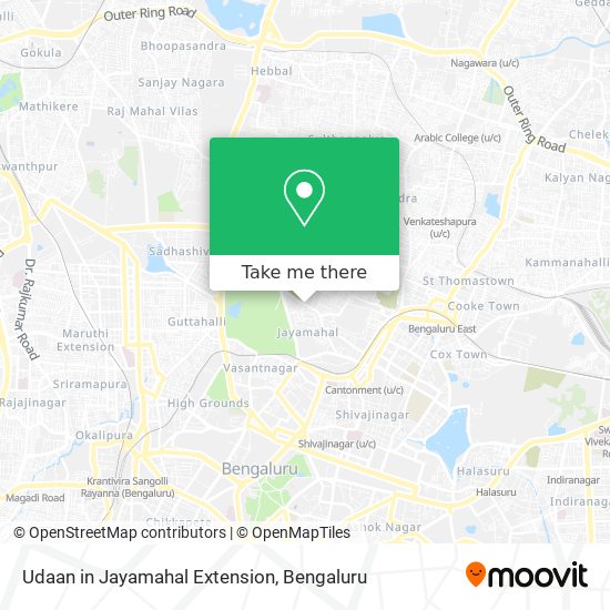 Udaan in Jayamahal Extension map