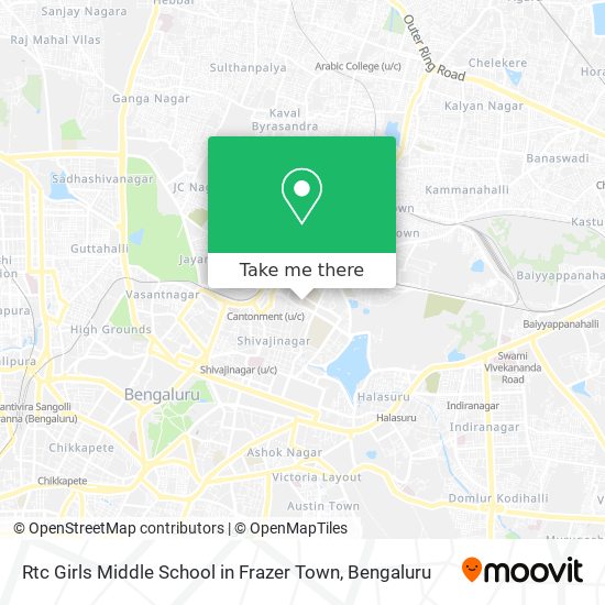 Rtc Girls Middle School in Frazer Town map