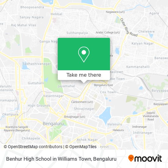 Benhur High School in Williams Town map