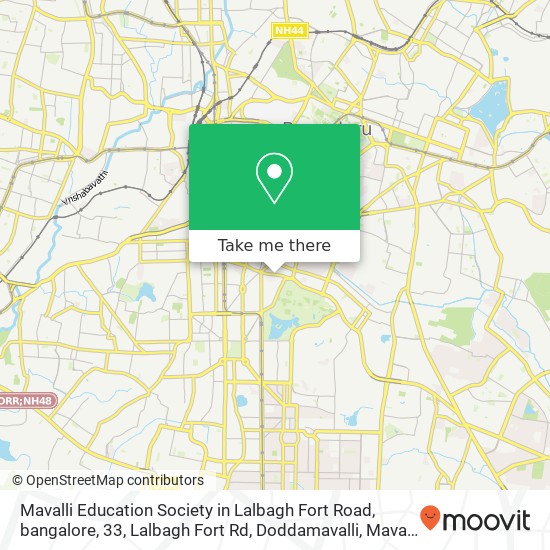 Mavalli Education Society in Lalbagh Fort Road, bangalore, 33, Lalbagh Fort Rd, Doddamavalli, Maval map