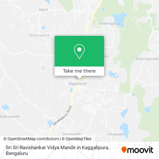 Sri Sri Ravishankar Vidya Mandir in Kaggalipura map