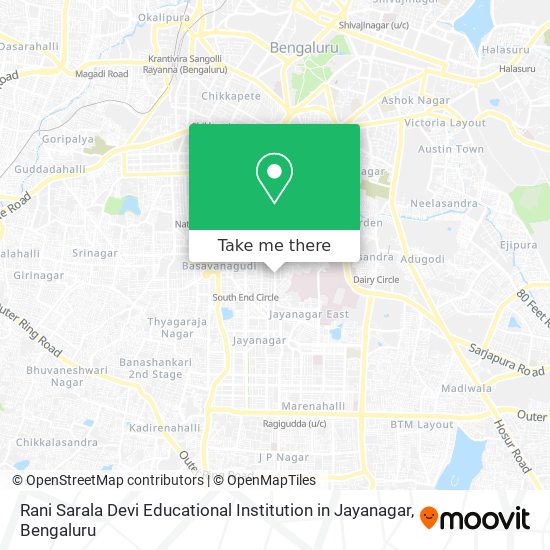 Rani Sarala Devi Educational Institution in Jayanagar map