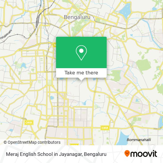 Meraj English School in Jayanagar map