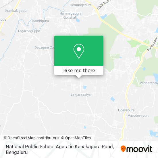 National Public School Agara in Kanakapura Road map