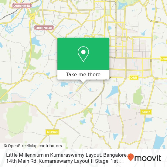 Little Millennium in Kumaraswamy Layout, Bangalore, 14th Main Rd, Kumaraswamy Layout II Stage, 1st map