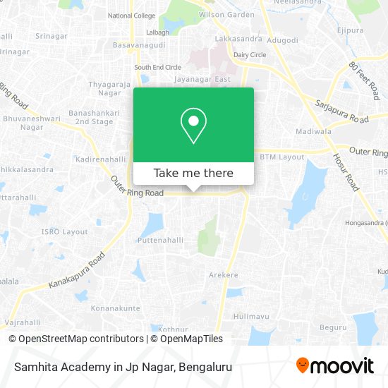 Samhita Academy in Jp Nagar map
