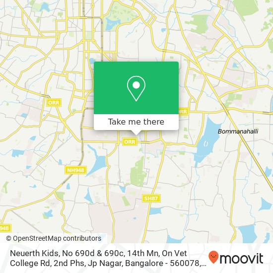 Neuerth Kids, No 690d & 690c, 14th Mn, On Vet College Rd, 2nd Phs, Jp Nagar, Bangalore - 560078 map