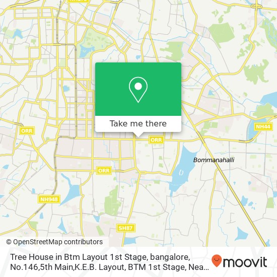 Tree House in Btm Layout 1st Stage, bangalore, No.146,5th Main,K.E.B. Layout, BTM 1st Stage, Near J map