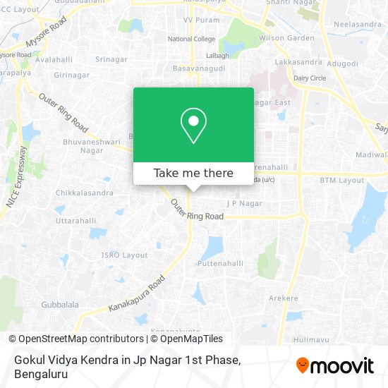 Gokul Vidya Kendra in Jp Nagar 1st Phase map